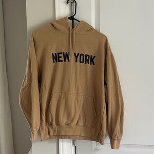 New York Tan Hoodie -revolve- size Medium